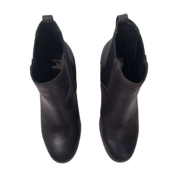 Sorel Joan Uptown Chelsea Boot Blackened Brown Sz 8 - Picture 4 of 11